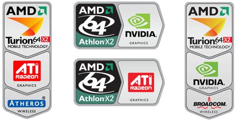 Naklejki AMD na notebooki