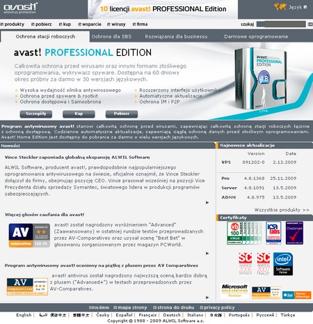 Avast - strona główna