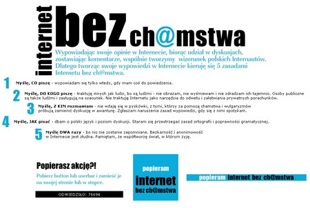 Internet bez ch@mstwa