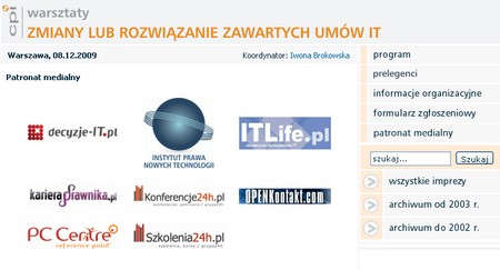 Warsztaty Zmiany lub rozwiązanie zawartych umów IT